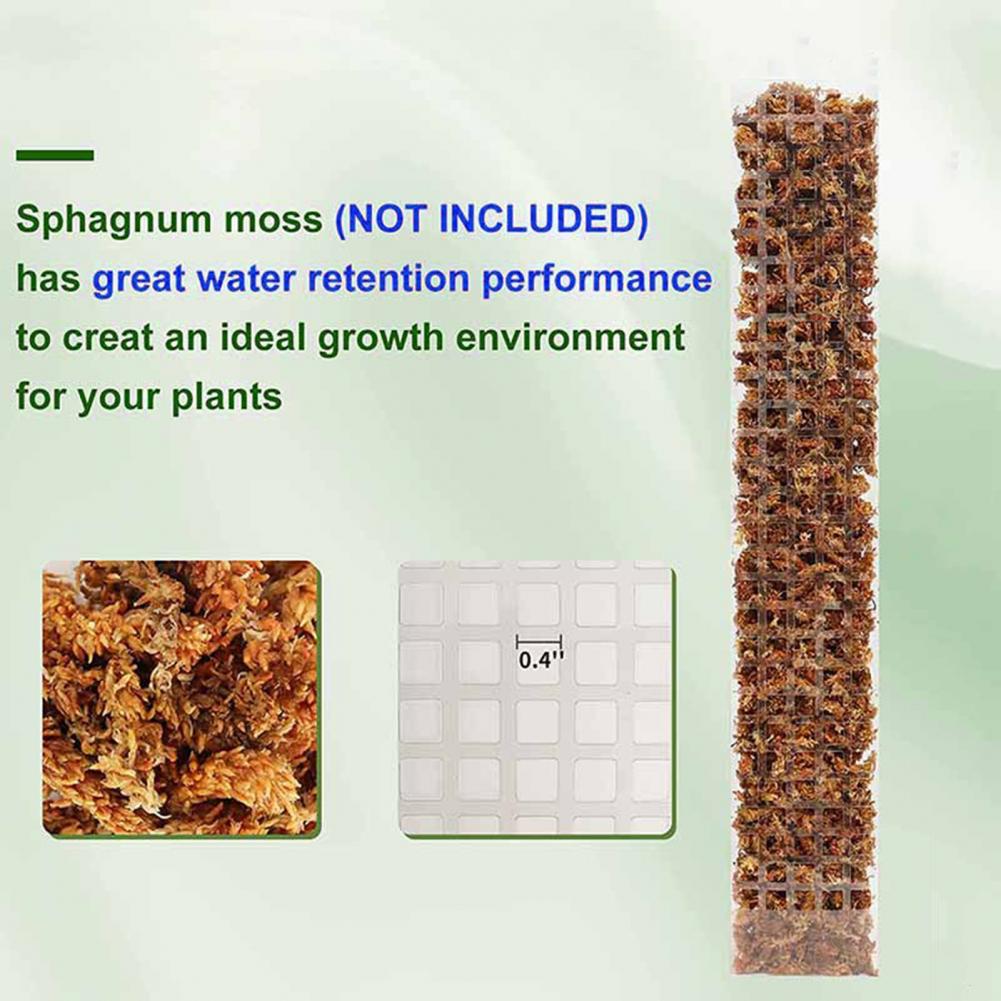 Sphagnum Moss Dry - เสาไม้สนสำหรับพืชเลื้อย อุปกรณ์ยึดรากอากาศ ที่รองรับพืชเลื้อย 2/4/6 ชิ้น ไม้สนชุ่มน้ำปรับระดับได้